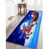 Tapis de Sol Père Noël Cadeau et Cerf - multicolor W24 X L71 INCH
