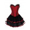 Robe Moulante sans Bretelles Boule Grande Taille - Rouge Vineux 2X