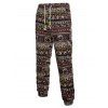 Pantalon de Jogging Graphique à Imprimé Fleuri Ethnique Aztèque - multicolor C M
