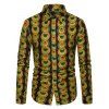 Chemise Ethnique Cercle Graphique à Manches Longues - multicolor 3XL