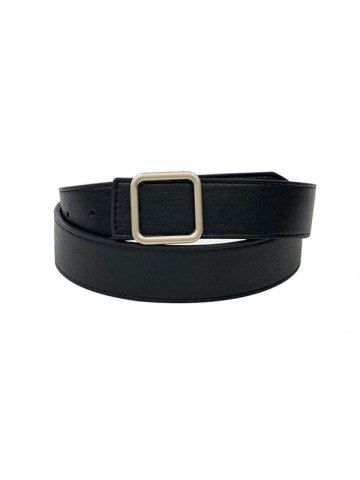 Square Buckle Leather Belt