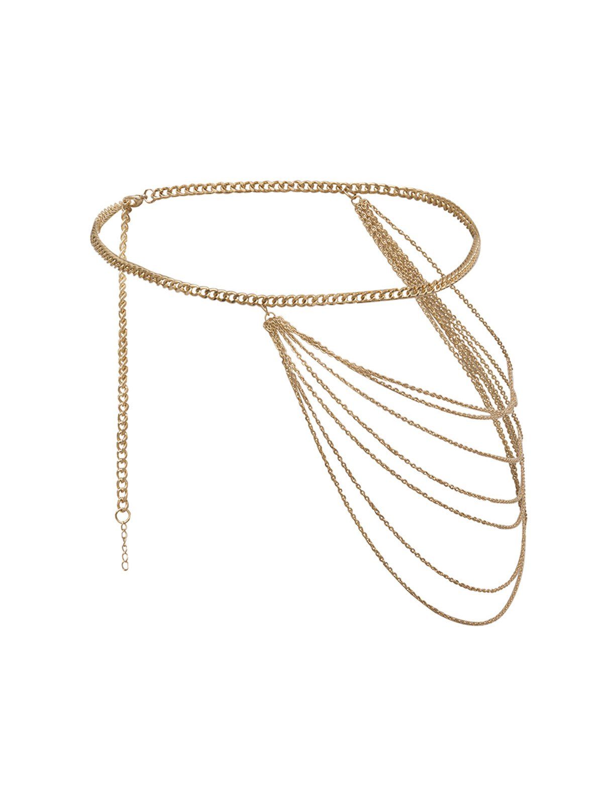 Brief Metal Multilayered Waist Chain - GOLD 