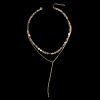 2Pcs Geometric Layers Lariat Necklace Set - GOLD 