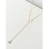 2Pcs Geometric Layers Lariat Necklace Set - GOLD 