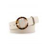 Ceinture Décorative Boucle Ronde - Blanc 