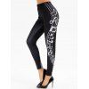 Legging Note de Musique Imprimée à Coupe Haute - Noir M