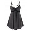 Débardeur Chiné à Bretelle de Grande Taille - Gris 5X