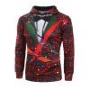 Sweat à Capuche de Noël à Paillettes avec Poche en Avant - multicolor L