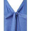 T-shirt avec Noeud Papillon Grande Taille - Bleu Myrtille L