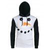 Sweat à Capuche de Noël Bonhomme de Neige Graphique avec Poche en Avant - multicolor S
