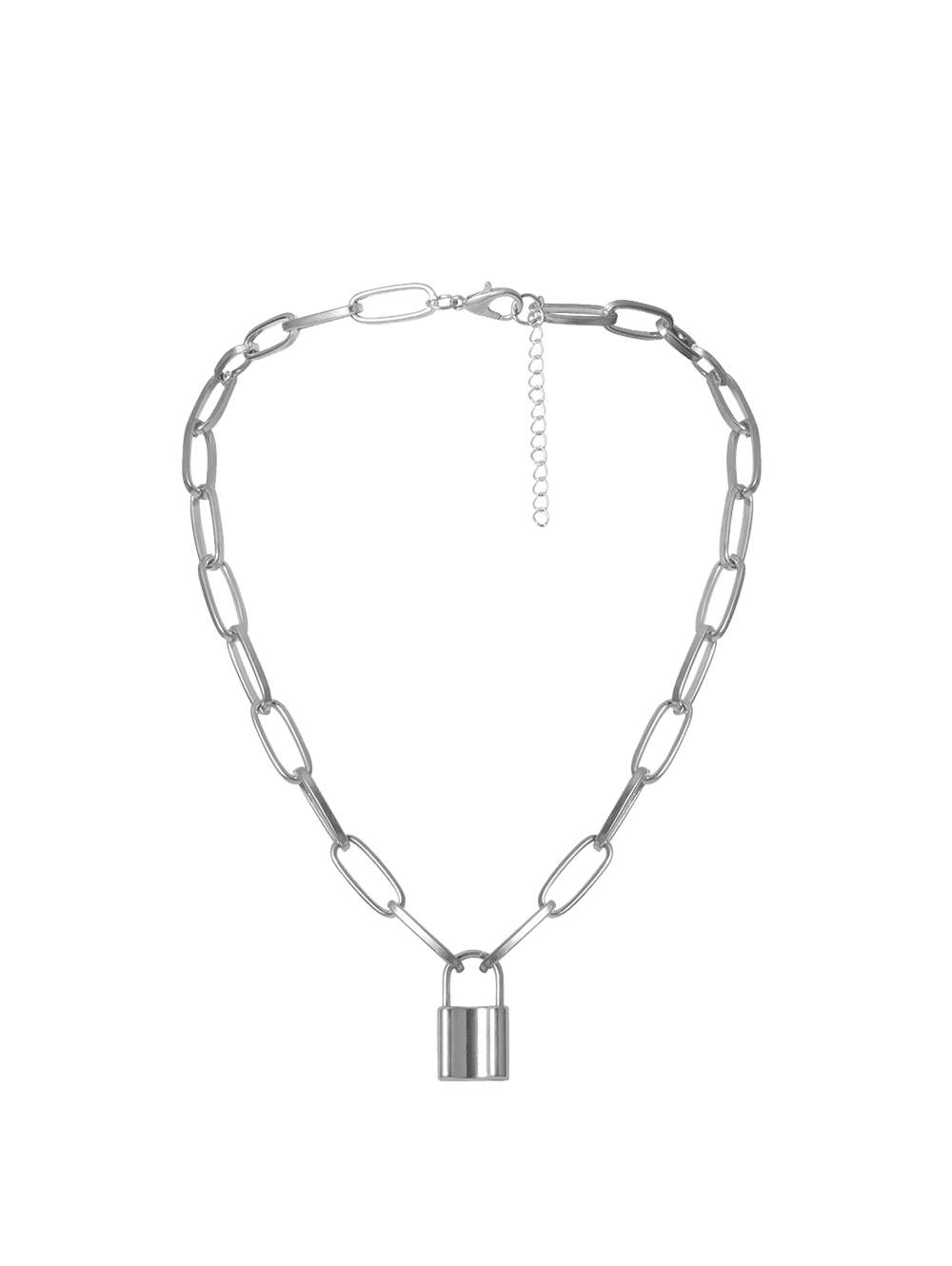 [35% OFF] 2021 Lock Pendant Punk Style Chain Necklace In SILVER | DressLily