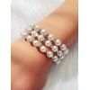 Bracelet Étirable en Perles Fantaisies - Blanc 