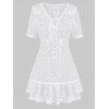 Robe Couverture Transparente à Lacets - Blanc L
