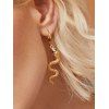 Boucles d'Oreilles Serpent en Métal - Or 