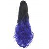 Extension de Cheveux Synthétique Longue Ombrée Vague de Corps - Bleu Cobalt 