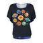 Plus Size 3D Galaxy Print Tank Top and Planet Print T Shirt Set - BLACK 5X