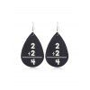 Boucles d'Oreilles Goutte d'Eau Lettre en Cuir - multicolor D 