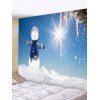 Tapisserie Murale Pendante Art Décoration de Noël Noël Bonhomme de Neige et de Soleil Imprimés - multicolor W91 X L71 INCH