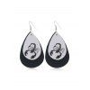Boucles d'Oreilles Horoscope Goutte d'Eau en Cuir - Noir SCORPIO