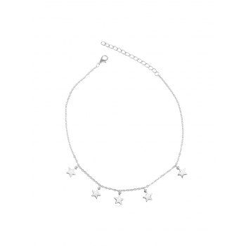 Star Pendant Metal Chain Choker Necklace