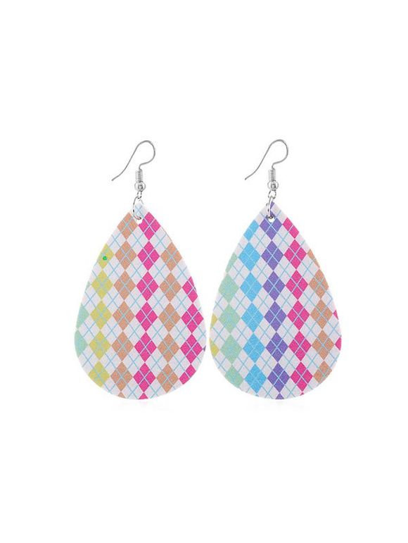 Boucles d'Oreilles Pendantes en Forme Goutte d'Eau - multicolor A 