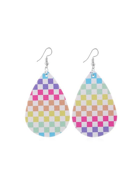 Boucles d'Oreilles Pendantes en Forme Goutte d'Eau - multicolor B 