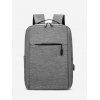 Casual Solid Student Computer Backpack - GRAY CLOUD 
