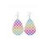 Boucles d'Oreilles Pendantes en Forme Goutte d'Eau - multicolor B 
