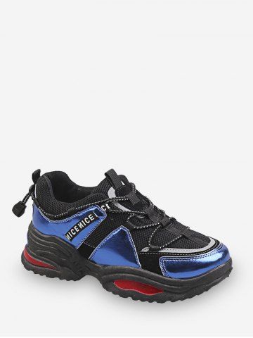 Nice Graphic Color-blocking Dad Sneakers