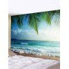 Tapisserie Arbre Cocotier et Mer Imprimés - multicolor W104 X L88 INCH