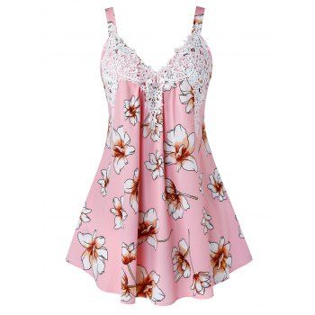 

Plus Size Sweetheart Collar Tank Top, Light pink