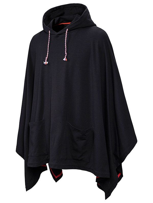 [35% OFF] 2021 Front Pockets Gothic Cloak Hoodie In BLACK | DressLily