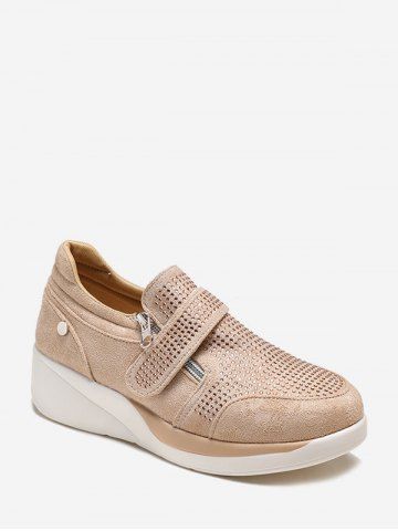 Suede Rhinestone Slip On Shoes