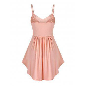 

Plus Size Beading Ruched Backless Cami Tank Top, Deep peach