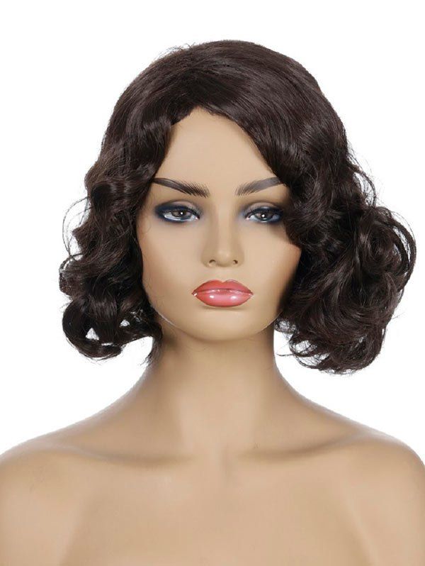 [35% OFF] 2021 Side Part Short Synthetic Curly Wig In MOCHA | DressLily