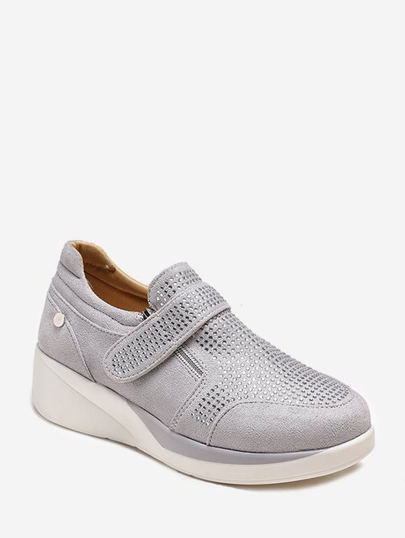 Chaussures avec Strass en Daim - Gris EU 42