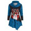 Haut Asymétrique Père Noël à Col Bénitier - Bleu L