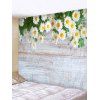 Tapisserie Murale Pendante Art Décoration Fleur et Planche en Bois Imprimés - multicolor W79 X L71 INCH