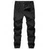 Pantalon de Jogging Décontracté Zippé en Couleur Unie - Noir 38