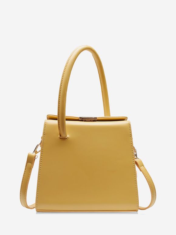 Sac à Bandoulière Simple en Cuir PU - Jaune 