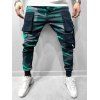 Pantalon de Jogging Camouflage Imprimé à Taille Elastique - Vert Algues M