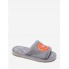 Chaussures d'Intérieur Fourrées Brodées Mignon - Gris Clair EU 36