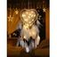 Lace Insert Feather LED Light Heart Dream Catcher - WHITE 
