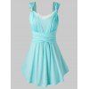 Débardeur Noué Croisé Grande Taille - Turquoise Moyenne 2X