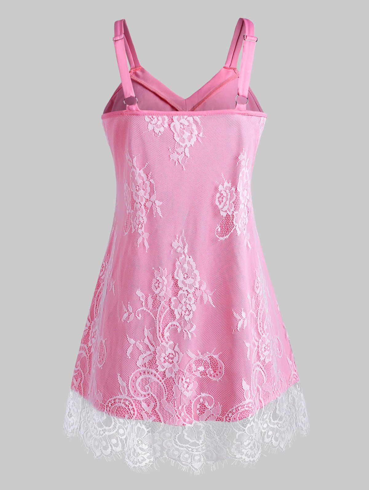 plus size lace overlay top