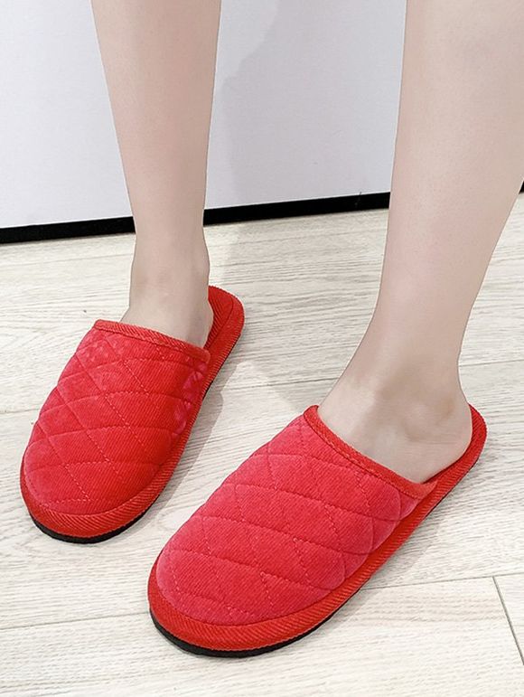 Chaussures d'Intérieur Matelassées à Bout Fermé - Rose Pastèque EU 35