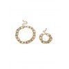 Simple Style Chunky Chain Necklace And Bracelet Set - GOLD 