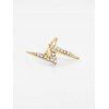 Manchette d'Oreille Motif Lune et Foudre en Strass - Or LIGHTNING