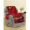 Housse de Canapé Motif de Cœur et de Rose Saint-Valentin - Rouge Vineux SINGLE SEAT