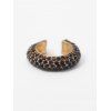 Boucles d'Oreilles Simples en Forme C avec Strass - Noir 
